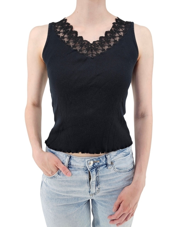 Lauren Ralph Lauren Tops - Vintage Lauren Ralph Lauren Black Lace Ribbed Tank Top Petite S
